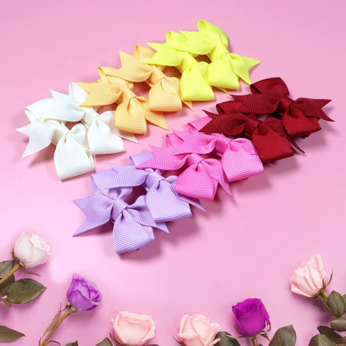 Baby Hair Clips 60PCS - 2" Fully Lined Tiny Hair Bows Alligator Clips for Infants and Toddlers