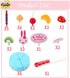38 PCS DIY Cutting Birthday Party Cake Toy Set - Pretend Play Kitchen Food Toys, Pink/Blue Cut Cake Toys for Girls Boys