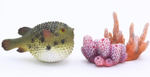 Gemini&Genius Pufferfish Toys for Kids - Realistic Blowfish Action Figures, Educational Gifts for Animal Lovers