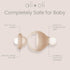 Ali+Oli (2-pc) Food & Fruit Feeder Pacifier Set (Oat & Coco), BPA-Free Silicone for Baby