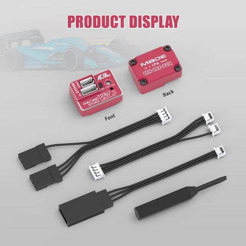 AGFRC Upgraded Mini Z RC Gyros, Mini Gyros for Drifting Mini-Z Car, Full Aluminum Precision Red RC Gyro Set