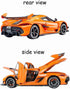 Toy Cars Model Koenigsegg Jesko, 1/24 Orange Alloy Die-cast Vehicle with Sound and Light