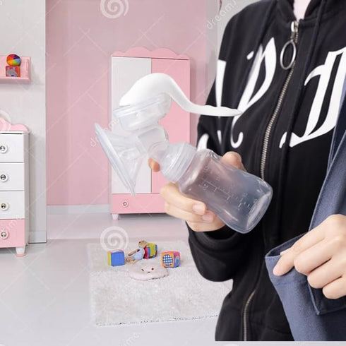 Generic (150ml) Manual Breast Pump with Adjustable Suction - BPA-Free Silicone Hand Pump for Breastfeeding Mothers