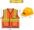 Construction Worker Costume for Boys, Toddler Builder Career Outfit for Pretend Role Play, Ages 3-7