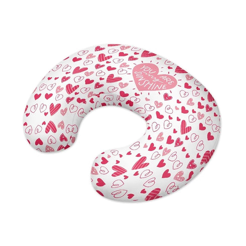 Hechitok Pink Heart Nursing Pillow Cover, Premium Quality Soft Breast Feeding Pillow Covers Great for Breastfeeding