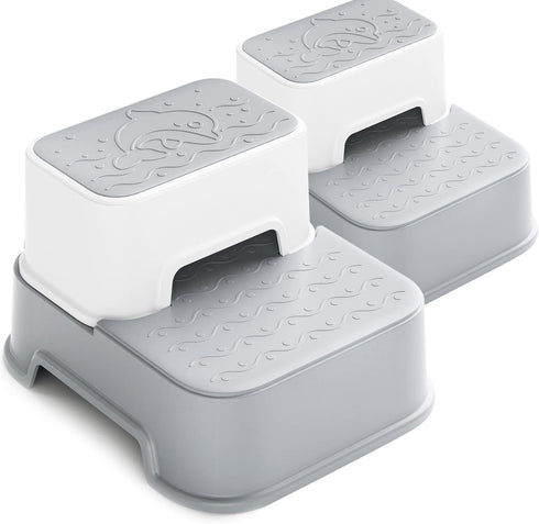 2 Step Stool for Kids (2 Packs),Toddler Stool for Bathroom Sink,Potty Training,Toilet