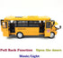 9" Pull Back School Bus with Light Up & Sounds, Die-cast Metal Toy Vehicle