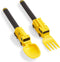 Dinneractive Utensil Set for Kids, Yellow Firefighter Themed Fork and Spoon, 2-Piece Set