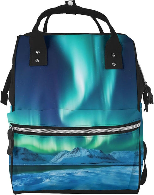 KHIRY Diaper Bag Nappy Backpack Baby Bag Ocean Animal Manatee Mummy Backpack Multifunction