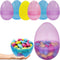 The Dreidel Company 6" Inch Fillable Easter Eggs 12-Pack Jumbo Translucent, Colorful