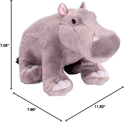 12 Inches,Multi Wild Republic Hippo Plush, Stuffed Animal, Plush Toy, Gifts for Kids, Cuddlekins