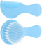 Beaupretty Brush and Comb Set for Newborns, Soft Bristle Grooming Kit, Sky-Blue