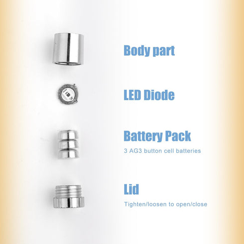 BTFO 10pcs LED Mini Lights, Small Led Lights for Dollhouse Silver Plastic Battery Included Doll House Electric Lights