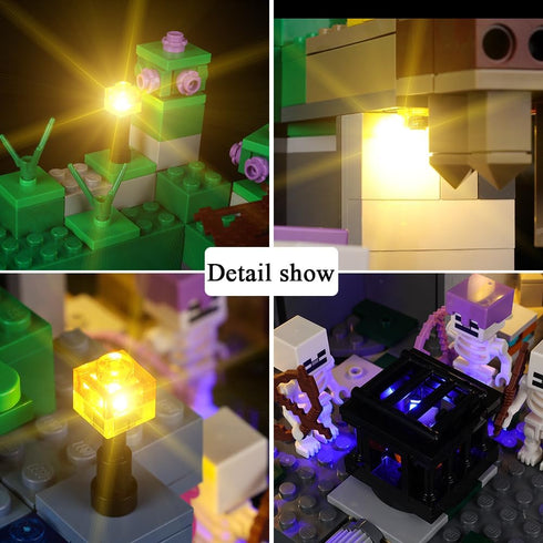 Kyglaring LED Lighting Kit for Lego Minecraft The Skeleton Dungeon 21189 Building Set (No Model Included)