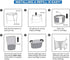HBUYGF 280 Pack 550 6-Pack Adult Diaper Liner Refills, Compatible with Janibell Akord Slim Model Pail, Odor-Seal
