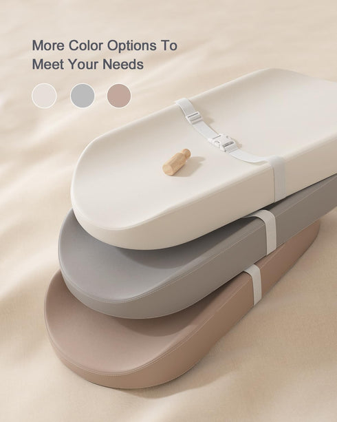 YACODAVO Baby Changing Pad with Vegan Leather Cover, Waterproof & Wipeable Changing Pad for Toddler, Flat Foam Travel