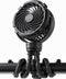TUNISE Stroller Fan, Rechargeable with TYPE-C Port, 4000mAh, 360 Rotatable, 3-Speed, Flexible Tripod,