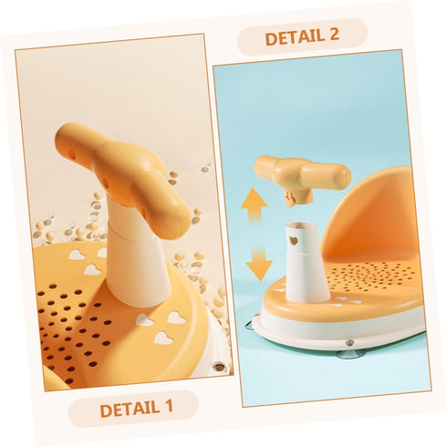 SECFOU Bath Seat for Months Anti-Slip Bathtub Support Chair with Compact Lightweight Design Safe Sitting Bath for Small