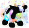 Hopearl LED Musical Stuffed Cow Lighting Up Singing Plush Toy Adjustable Volume