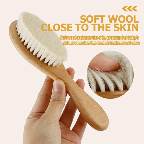 Set KOMBIUDA Infant Hair Brush Brush Comb for Newborns Toddler Hair Accessories Cradle Cap Comb