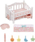 Calico Critters Crib with Mobile, Interactive Dollhouse Furniture Set with Working Features