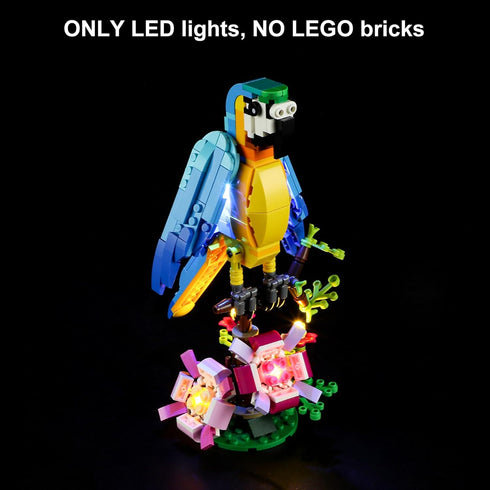 Vaodest LED Light Kit for Lego Creator 3 in 1 Exotic Parrot 31136, Creative LED Lighting Compatible with Lego 31136(LED Light Only, Not Building Block Kit)