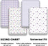 FIGEPO 4 Pack (Pack Butterfly Baby Crib Sheets for Baby Girls Purple Crib Fitted Sheets for Standard Size Crib