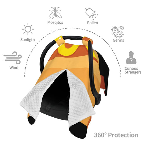 Zhbvncp Dachshund in Hot Dog Bun with Mustard Baby Car Seat Cover & Breastfeeding Nursing Cover - Breathable Stretch