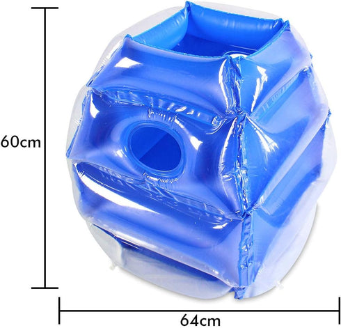 SUNSHINEMALL 2PC Inflatable Body Sumo Balls for Kids, Heavy Duty PVC Vinyl, 26" (Blue+Pink)