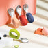 Toddler Utensils Set, Stainless Steel Forks and Spoons for Kids, Safe Self Feeding, Dishwasher Safe (Red+Blue)