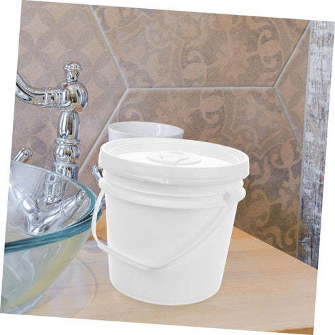 Refillable Wipes Dispenser Bucket with Lid Portable Plastic Wet Tissue Holder for Baby Car and Home Use Sturdy Handle