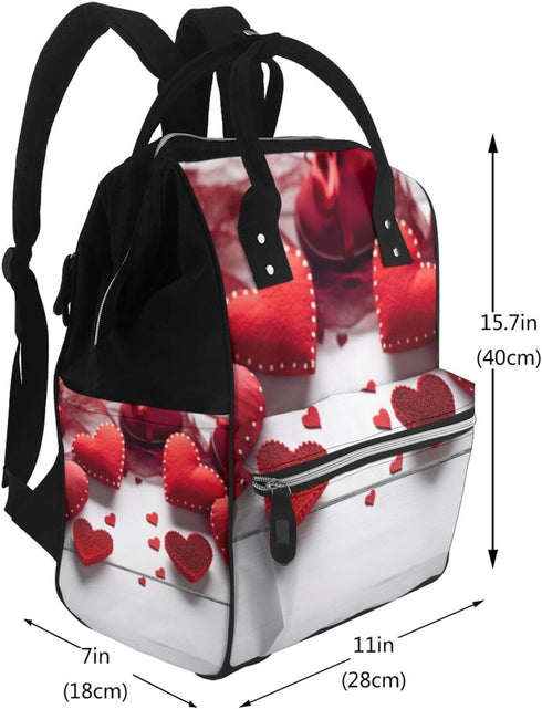 DWVTSLH Backpack Mummy Backpack Handmade Hearts Diaper Bag Multifunction Nappy Bags Waterproof Large Capacity Travel