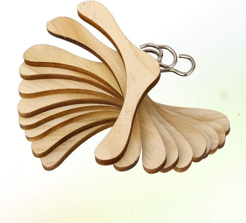 TOYANDONA 10pcs Wooden Dolls Clothes Hanger, Mini Doll Hanger for Dollhouse Miniature Accessories