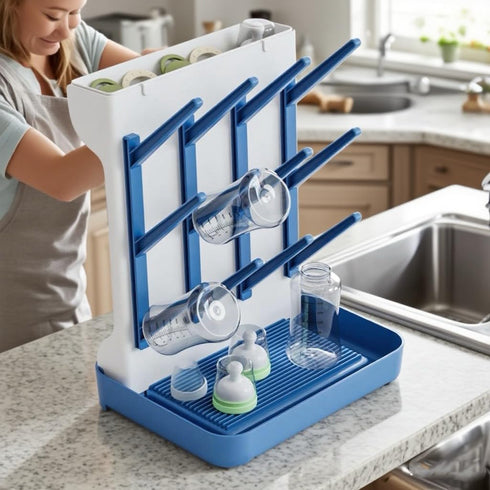 Countertop 12Pc Baby Bottle Drying Rack, Bottle Dryer, Cup Drying Rack, for Bottles and Accessories,Pump
