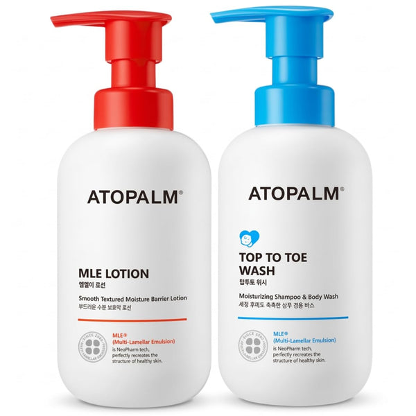 ATOPALM MLE Lotion and Top to Toe Baby Wash Bundle