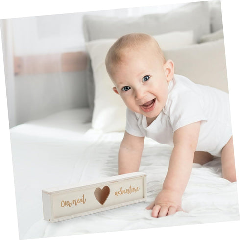 Elegant Wooden Pregnancy Test Holder - Keepsake Box for Baby Showers