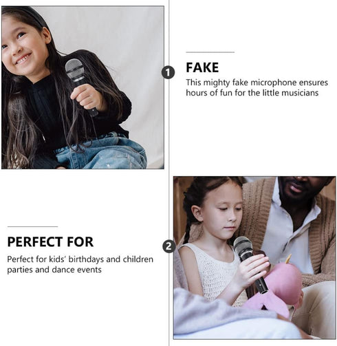 NUOBESTY 16 Pcs Simulation Microphone Toy Set, Interesting Kids Accessory, Interactive Plastic Microphone