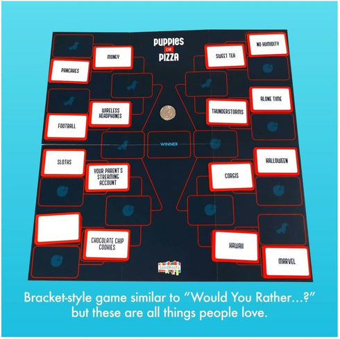 Puppies or Pizza? The Card Game of Impossible Choices - Family Games, Adult Games, Travel Games for Ages 8+