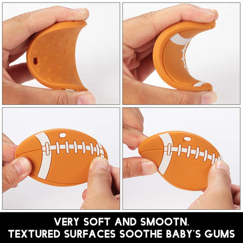 3 Sports Ball Series Baby Teething Toys,Food Grade Silicone Chew Teether for Months+ Infant Boy and Girl,Toddler
