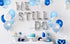 50pcs 12 inch Royal Blue Confetti Latex Balloons, Light Blue Baby Blue and White Party Balloons for Birthday Wedding