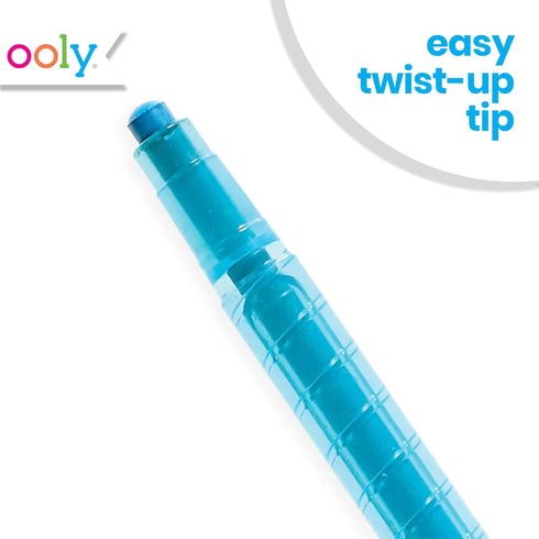 Ooly Yummy Yummy Twist Up Scented Crayons, Set of 10 Crayons for Kids with Fruit Scents, Non-Toxic Wax