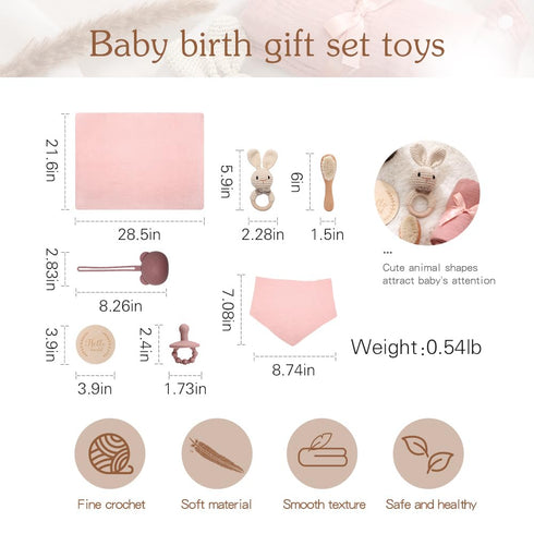 EERKEOD Set Set Set Baby Gift for Newborn New Baby Gift - Newborn Baby Essentials Baby Bath with Baby Blanket Baby