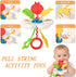 Etyat 6-12 1 0-3, Set Baby Toys Months, Montessori Toys for Year Old, Silicone Pull String Teether Toy, Stacking