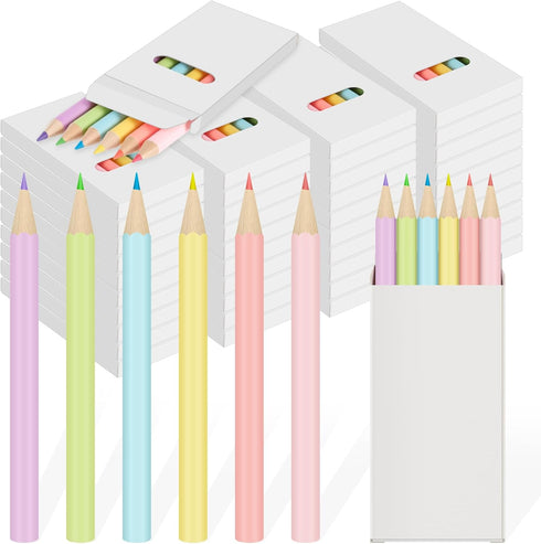 Ctosree 36 Packs Mini Pastel Colored Pencils Bulk 3.5'' Coloring Drawing Pencil