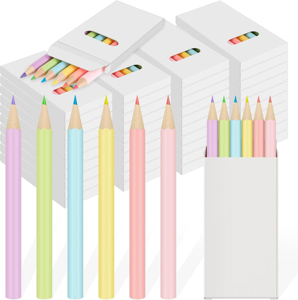 Ctosree 36 Packs Mini Pastel Colored Pencils Bulk 3.5'' Coloring Drawing Pencil