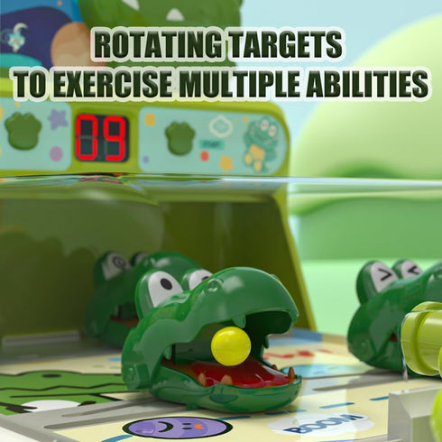 Dinosaur Crocodile Pinball Machine Board, Interactive Electronic Toys for Kids Ages 3-5 Birthday Gift for Early Learning