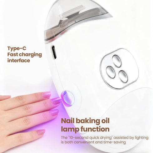 Maymalze 2026 3-in-1 3 New Electric Nail Clipper with Polishing & LED Lamp, Nail Filing Storage, Adjustable Speeds