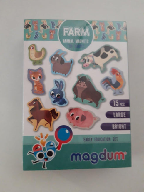 FARM Animal Magnets - Real LARGE Fridge Magnets for Toddlers, Educational Toys for 3 Year Olds