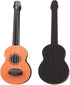 E-outstanding 2PCS Miniature Guitar, Wooden Base Guitar Dollhouse Musical Instrument Photo Props