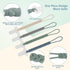 4-Pack Silicone Pacifier Clips with Woven Rope Shape, Flexible Holders for Baby Boys & Girls, Safe for Newborns (Grey)